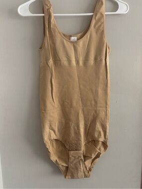 One-Piece Tank Bodysuit Shapewear in Beige